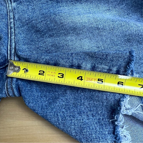 Judy Blue Shorts Judy Blue Denim Patch High Rise Mid Thigh Bermuda